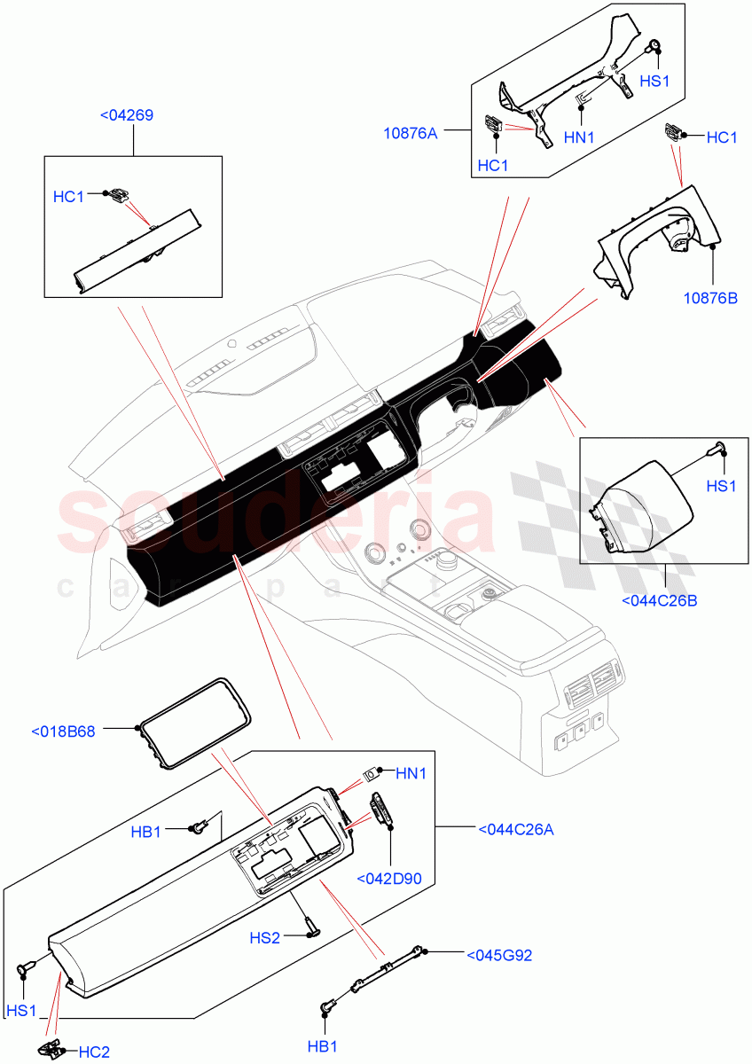 Instrument Panel (External Components, Centre) of Land Rover Land Rover Range Rover Velar (2017+) [3.0 I6 Turbo Petrol AJ20P6]