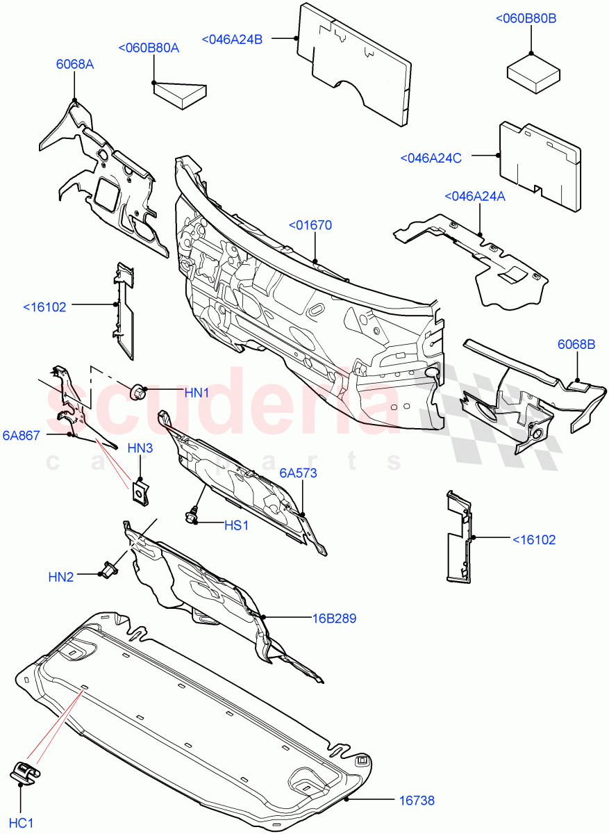 Insulators - Front (Engine Compartment) (Changsu (China)) ((V) FROMFG000001, (V) TOKG446856) of Land Rover Land Rover Discovery Sport (2015+) [2.0 Turbo Diesel AJ21D4]