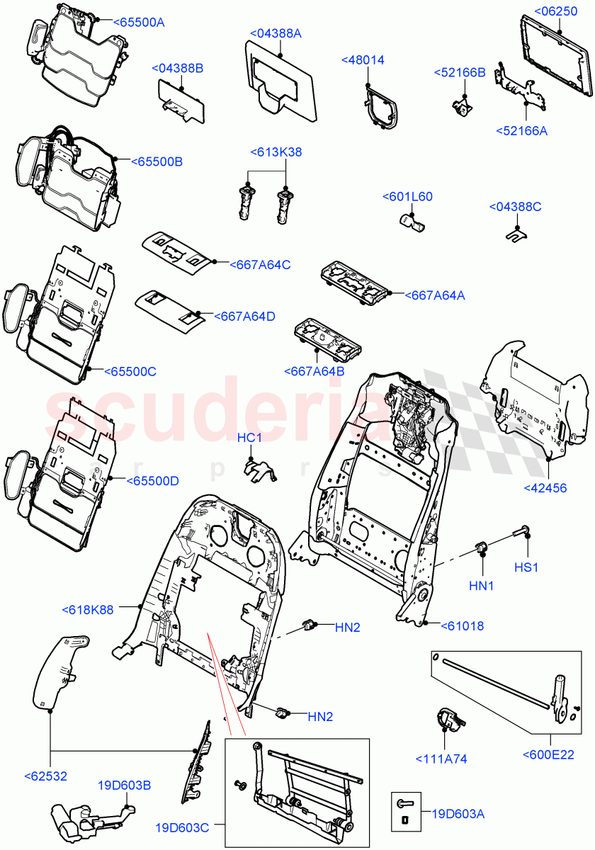 Front Seat Back ((V) FROMJA000001) of Land Rover Land Rover Range Rover (2012-2021) [5.0 OHC SGDI NA V8 Petrol]
