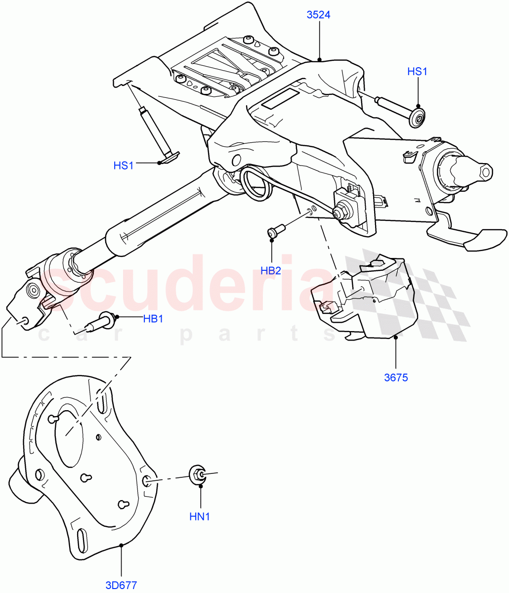 Steering Column (Changsu (China)) ((V) FROMFG000001) of Land Rover Land Rover Discovery Sport (2015+) [2.0 Turbo Diesel AJ21D4]