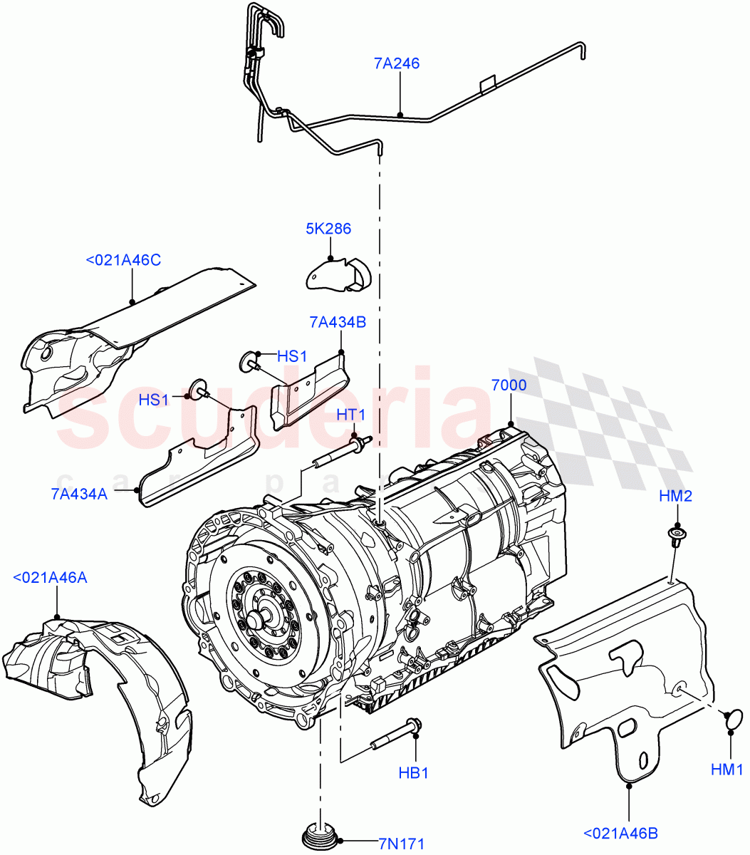 Auto Trans Assy & Speedometer Drive (Nitra Plant Build) (3.0L AJ20P6 Petrol High, 8 Speed Auto Trans ZF 8HP76) of Land Rover Land Rover Defender (2020+) [2.0 Turbo Diesel]