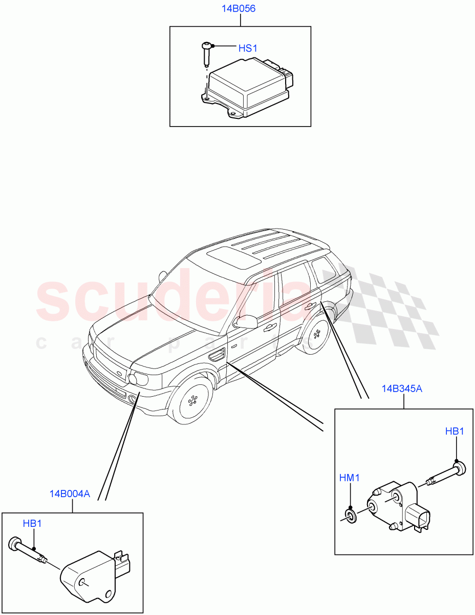 Airbag System (Sensors) ((V) FROMAA000001) of Land Rover Land Rover Range Rover Sport (2010-2013) [3.0 Diesel 24V DOHC TC]