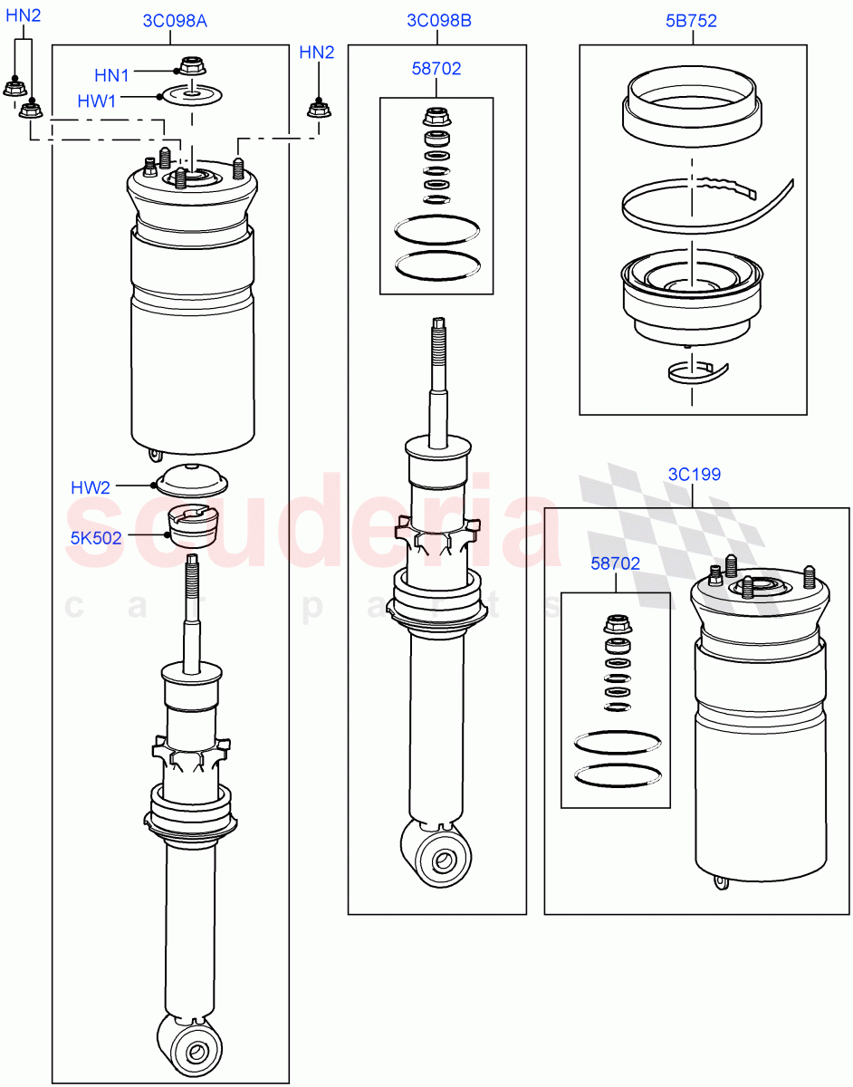 Front Suspension Struts And Springs (With Four Corner Air Suspension) ((V) FROMAA000001) of Land Rover Land Rover Discovery 4 (2010-2016) [4.0 Petrol V6]