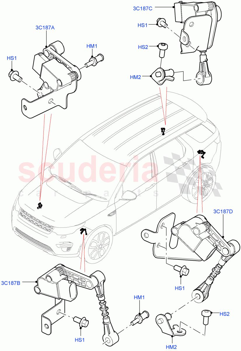 Electronic Damper Control (Halewood (UK), Magnetic Damping System) ((V) TOKH999999) of Land Rover Land Rover Discovery Sport (2015+) [2.0 Turbo Petrol GTDI]