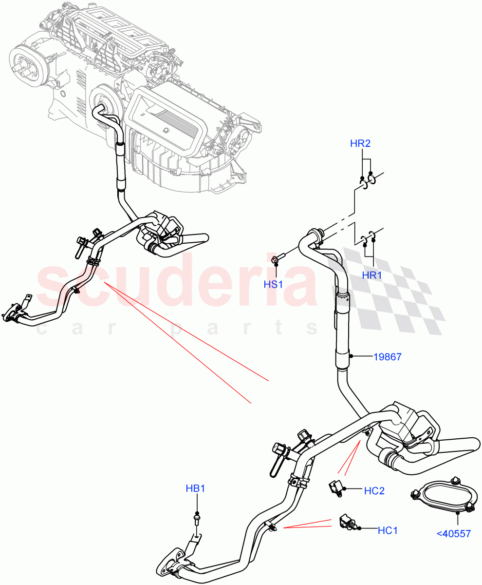 Air Conditioning Condensr/Compressr (Solihull Plant Build) (Premium Air Conditioning-Front/Rear, With Manual Air Conditioning, With Front Comfort Air Con (IHKA)) ((V) FROMHA000001, (V) TOJA999999) of Land Rover Land Rover Discovery 5 (2017+) [3.0 I6 Turbo Diesel AJ20D6]
