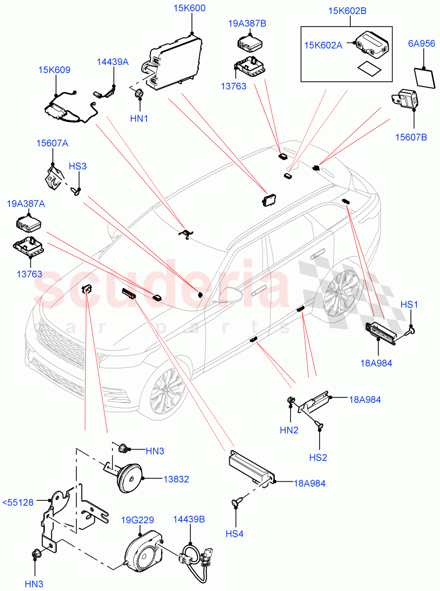 Anti-Theft Alarm Systems of Land Rover Land Rover Range Rover Velar (2017+) [2.0 Turbo Diesel]
