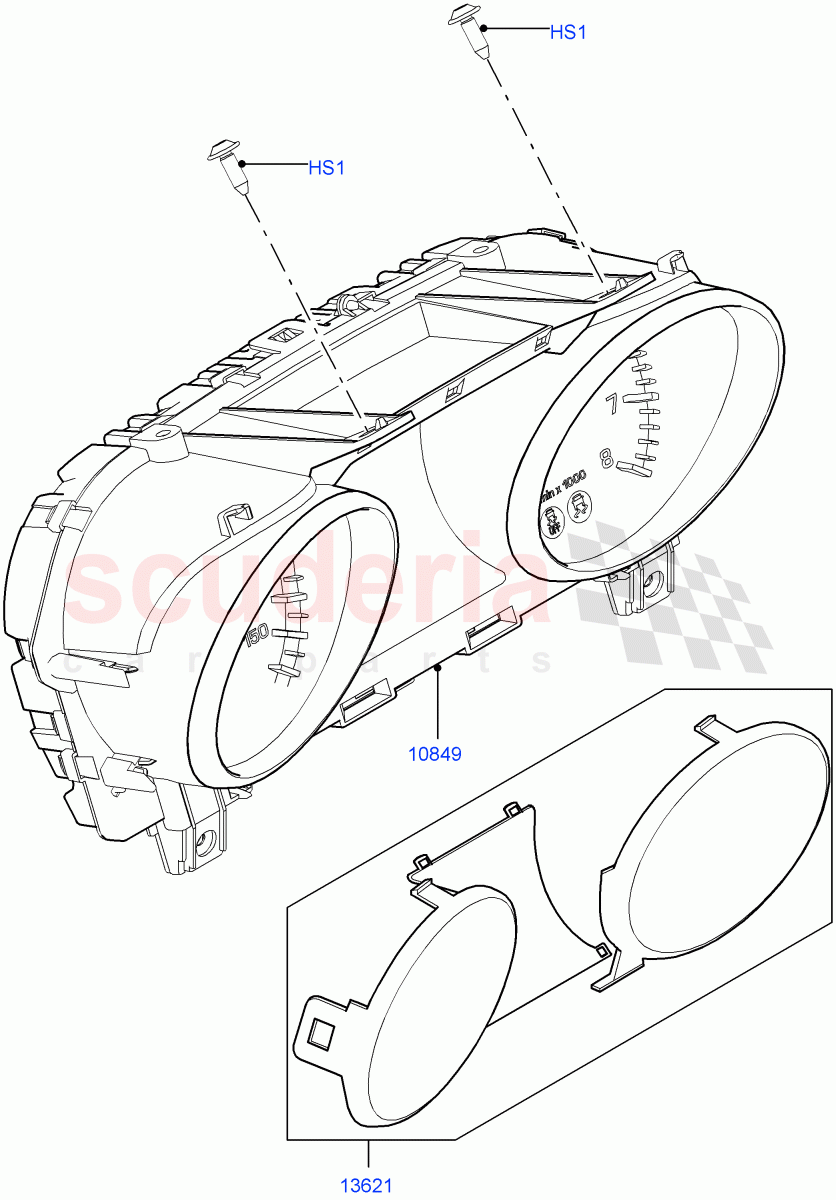 Instrument Cluster (Itatiaia (Brazil)) ((V) FROMGT000001) of Land Rover Land Rover Discovery Sport (2015+) [2.0 Turbo Diesel]
