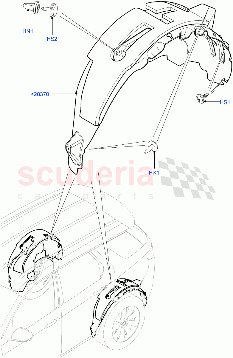 Side Panels - Inner (Wheelhouse) (Changsu (China)) ((V) FROMFG000001) of Land Rover Land Rover Discovery Sport (2015+) [2.0 Turbo Diesel AJ21D4]