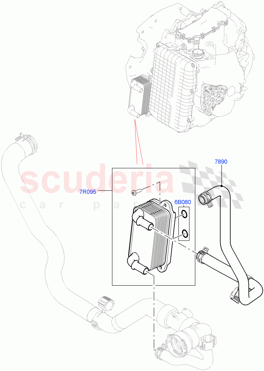 Transmission Cooling Systems (2.0L 16V TIVCT T/C 240PS Petrol, 9 Speed Auto AWD, Itatiaia (Brazil)) ((V) FROMGT000001) of Land Rover Land Rover Range Rover Evoque (2012-2018) [2.2 Single Turbo Diesel]
