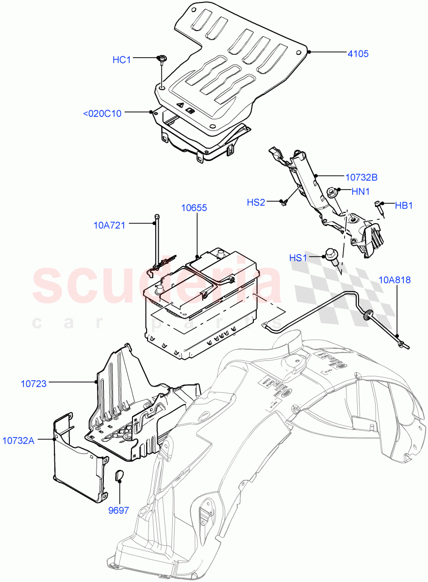 Battery And Mountings (Changsu (China)) ((V) FROMEG000001) of Land Rover Land Rover Range Rover Evoque (2012-2018) [2.0 Turbo Diesel]