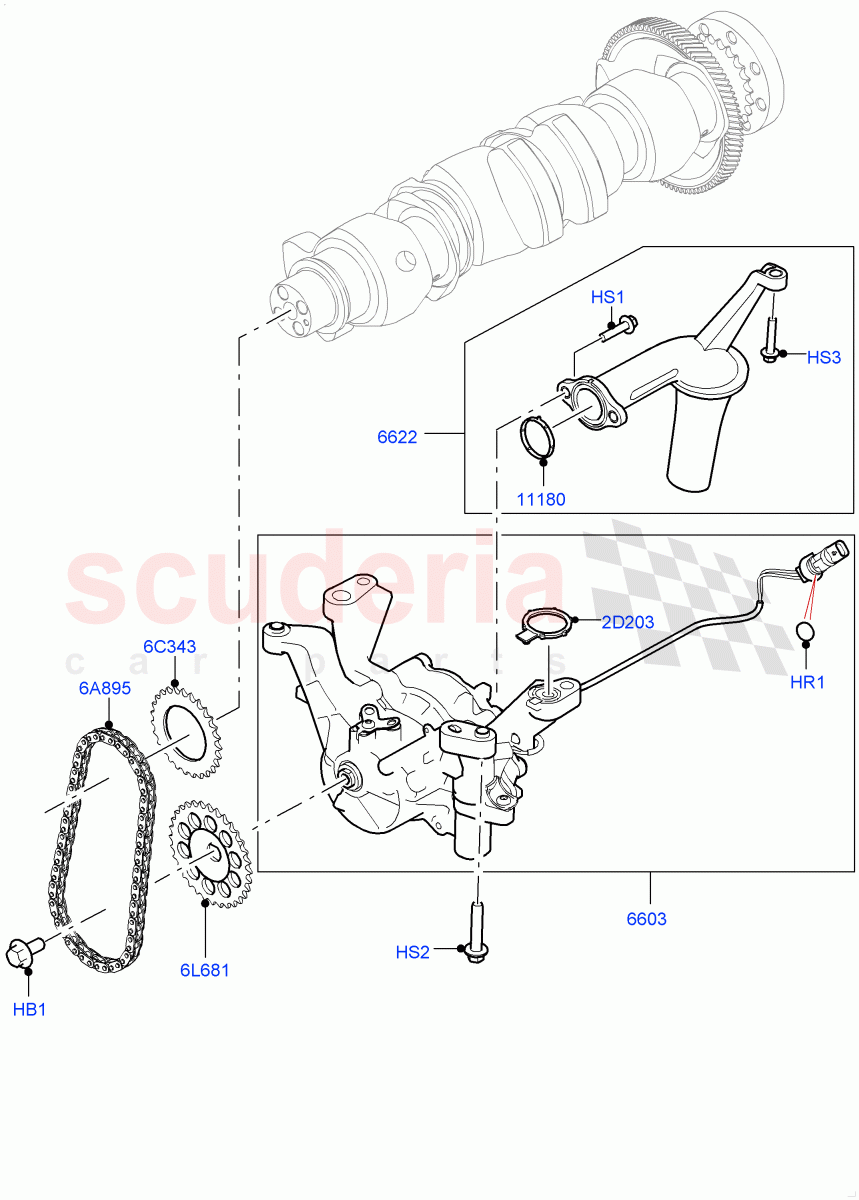 Oil Pump (Nitra Plant Build) (2.0L I4 DSL HIGH DOHC AJ200) ((V) FROMK2000001) of Land Rover Land Rover Discovery 5 (2017+) [2.0 Turbo Diesel]