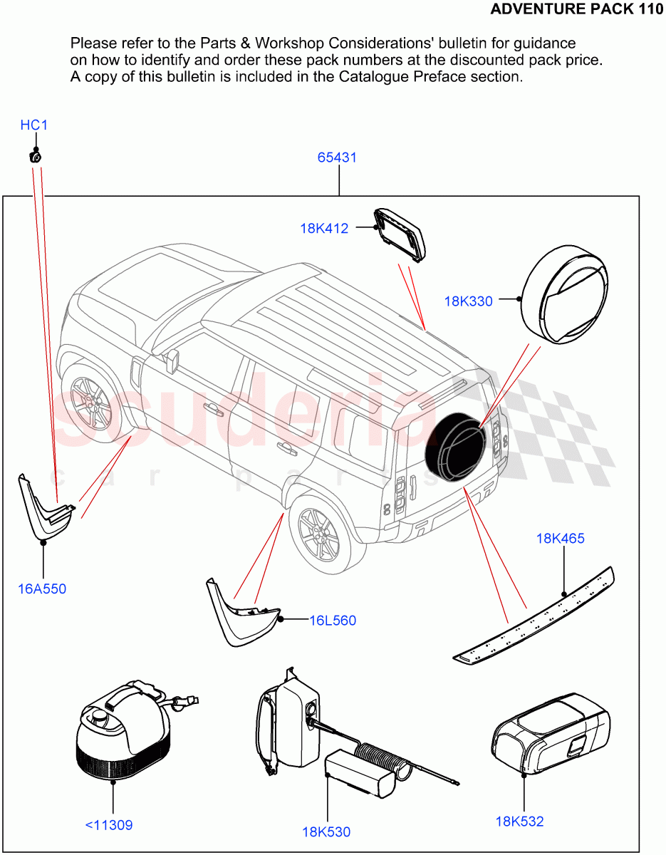 Accessory Pack (Adventure Pack) of Land Rover Land Rover Defender (2020+) [5.0 OHC SGDI SC V8 Petrol]