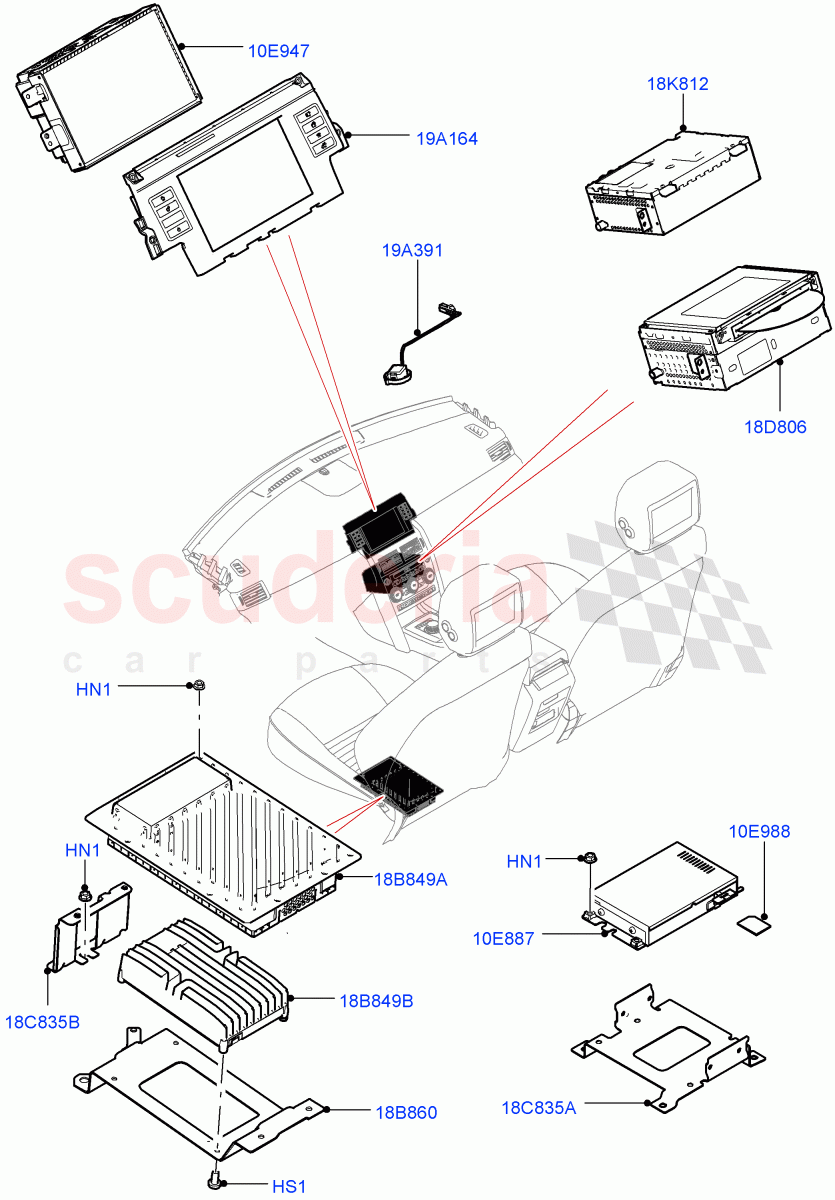 Audio Equipment - Original Fit (Changsu (China)) ((V) FROMFG000001, (V) TOKG446856) of Land Rover Land Rover Discovery Sport (2015+) [2.0 Turbo Petrol GTDI]