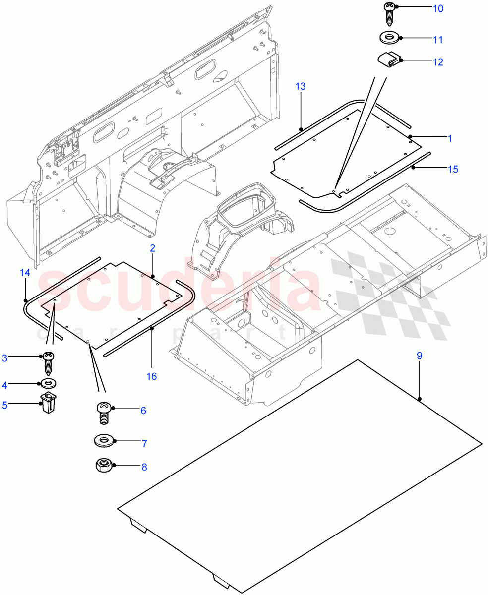 Floor Plates ((V) FROM7A000001) of Land Rover Land Rover Defender (2007-2016)