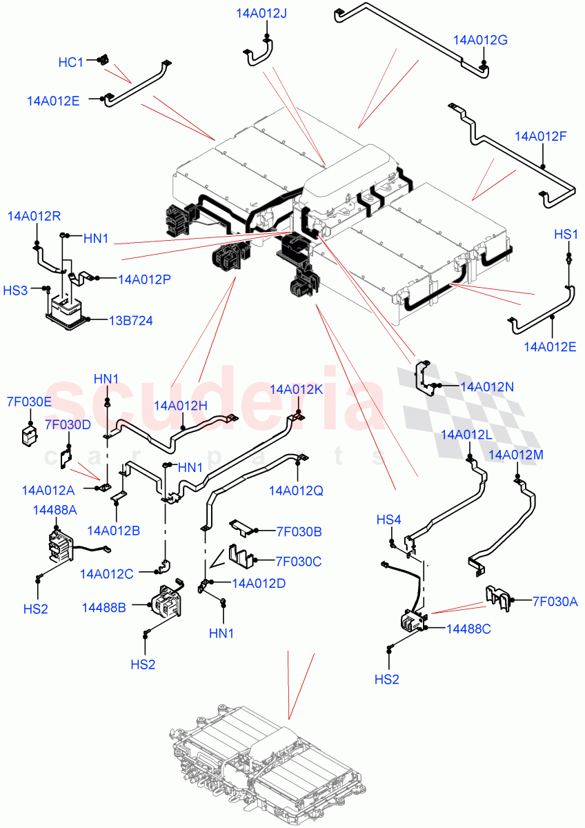 Hybrid Electrical Modules (Traction Battery Bus Bars) (Changsu (China), Electric Engine Battery-PHEV) ((V) FROMKG446857) of Land Rover Land Rover Discovery Sport (2015+) [2.0 Turbo Petrol GTDI]