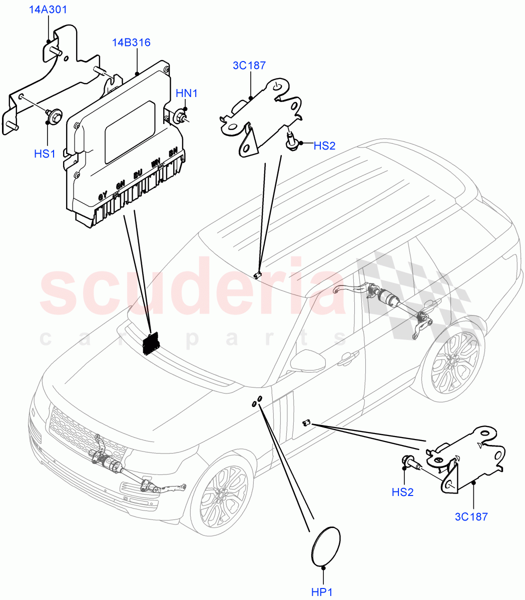 Active Anti-Roll Bar System (Controls/Electrics) (With ACE Suspension) ((V) TOJA999999) of Land Rover Land Rover Range Rover (2012-2021) [3.0 Diesel 24V DOHC TC]