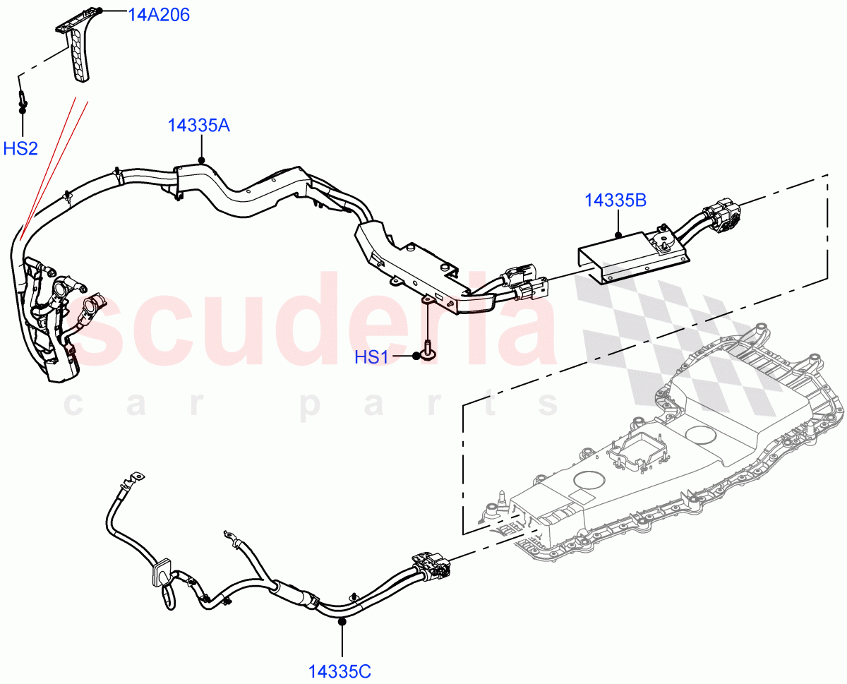 Hybrid Electrical Modules (MHEV Charging Cables and Fixings) (Halewood (UK), Electric Engine Battery-MHEV) of Land Rover Land Rover Range Rover Evoque (2019+) [2.0 Turbo Diesel]