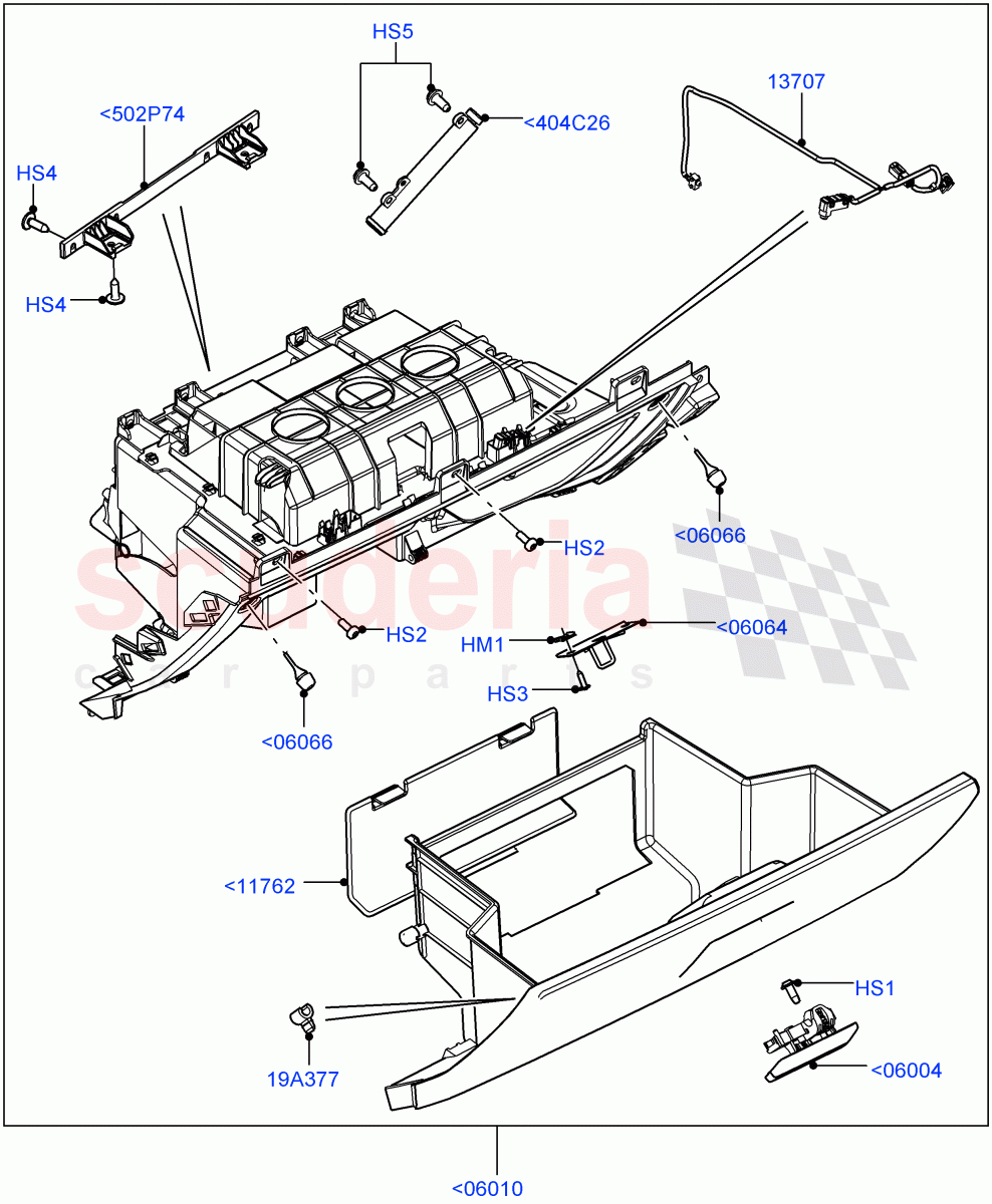Glove Box (Itatiaia (Brazil)) ((V) FROMGT000001) of Land Rover Land Rover Range Rover Evoque (2012-2018) [2.0 Turbo Diesel]