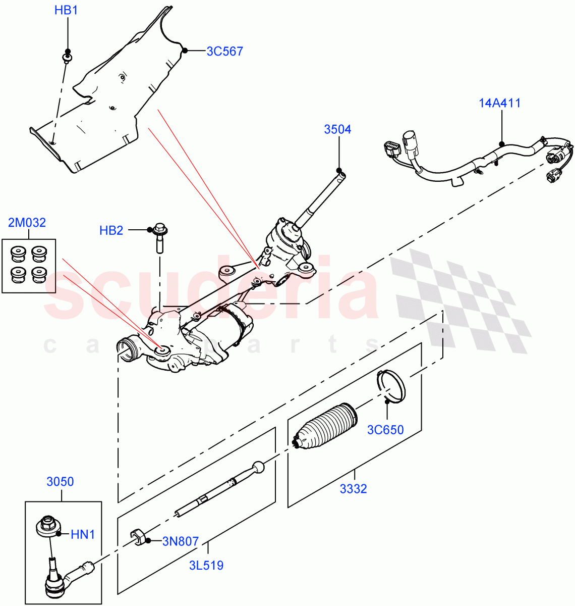 Steering Gear (Halewood (UK)) of Land Rover Land Rover Range Rover Evoque (2019+) [2.0 Turbo Diesel]