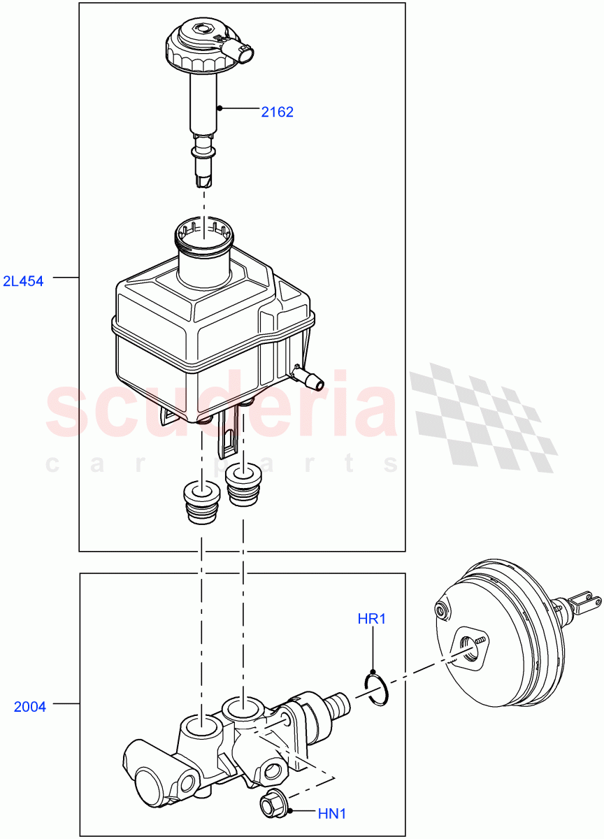 Master Cylinder - Brake System ((V) TO9A999999) of Land Rover Land Rover Range Rover Sport (2005-2009) [4.4 AJ Petrol V8]