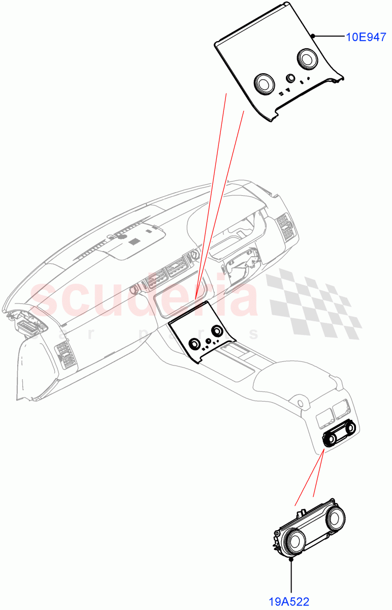 Heater & Air Conditioning Controls ((V) FROMJA000001) of Land Rover Land Rover Range Rover (2012-2021) [3.0 Diesel 24V DOHC TC]