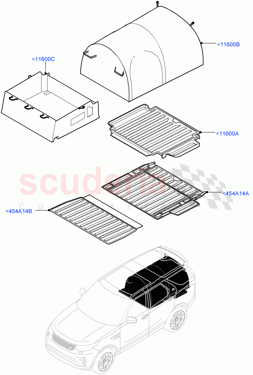 Loadspace Protection Mats (Solihull Plant Build, Nitra Plant Build) of Land Rover Land Rover Discovery 5 (2017+) [2.0 Turbo Diesel]