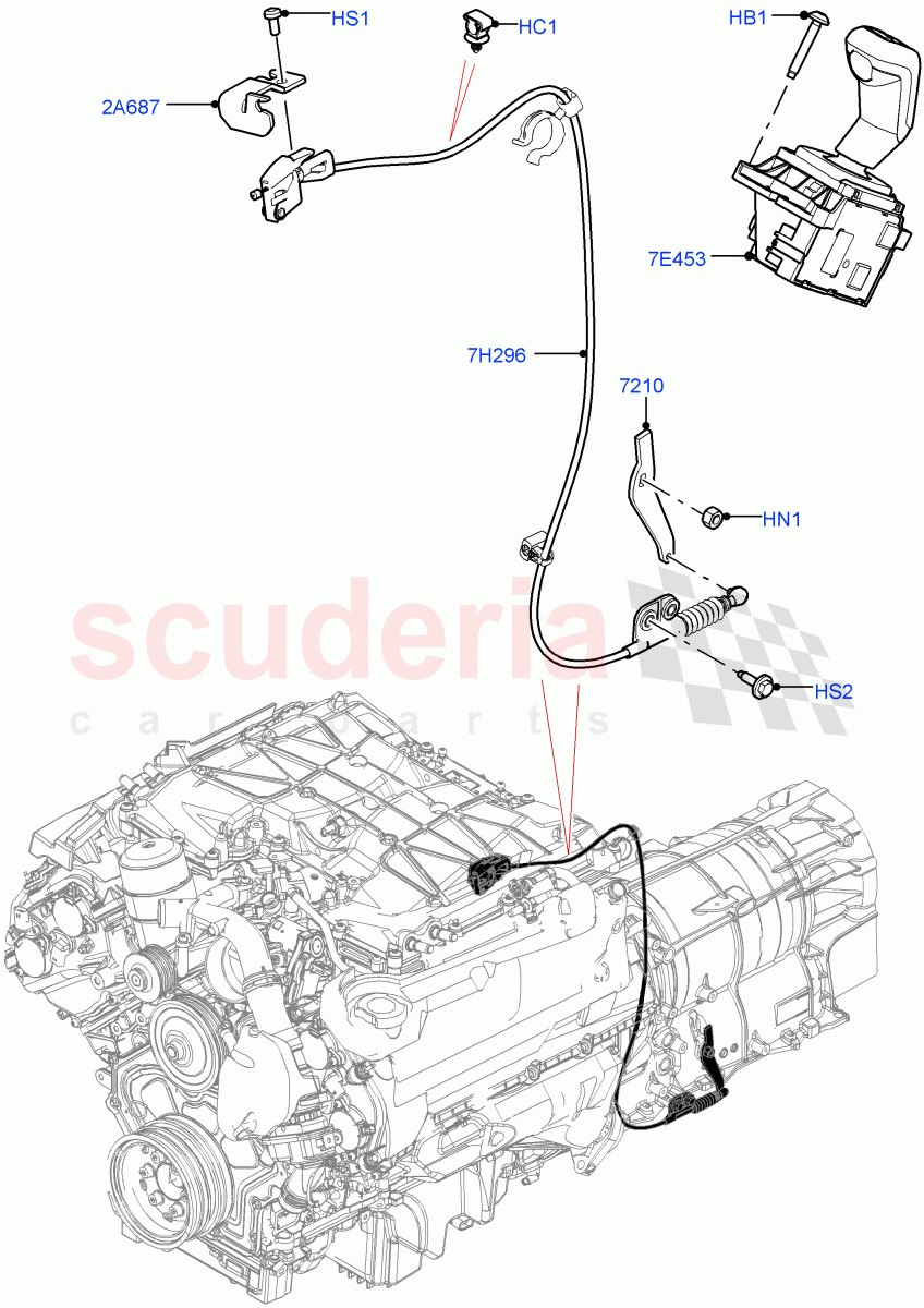 Gear Change-Automatic Transmission (Nitra Plant Build) (5.0 Petrol AJ133 DOHC CDA, 8 Speed Auto Trans ZF 8HP70 4WD) ((V) FROMM2000001) of Land Rover Land Rover Defender (2020+) [2.0 Turbo Diesel]