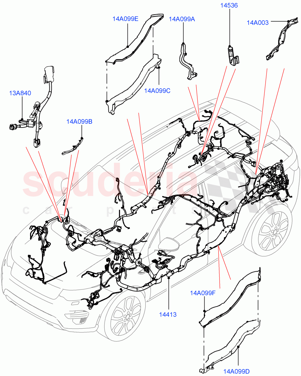 Electrical Wiring - Engine And Dash (Mega Harness) (Changsu (China)) ((V) FROMKG446857) of Land Rover Land Rover Discovery Sport (2015+) [2.2 Single Turbo Diesel]