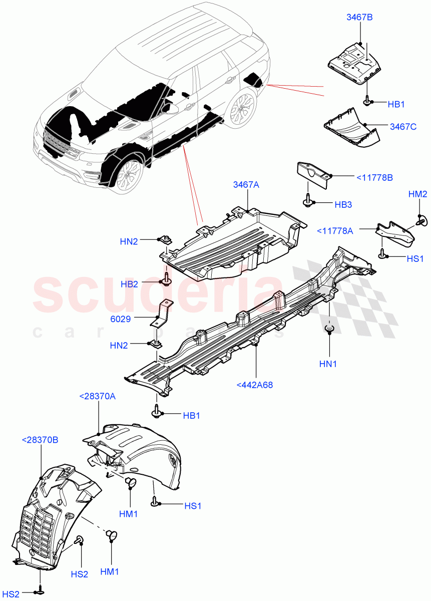 Front Panels, Aprons & Side Members (Apron) of Land Rover Land Rover Range Rover Sport (2014+) [5.0 OHC SGDI SC V8 Petrol]