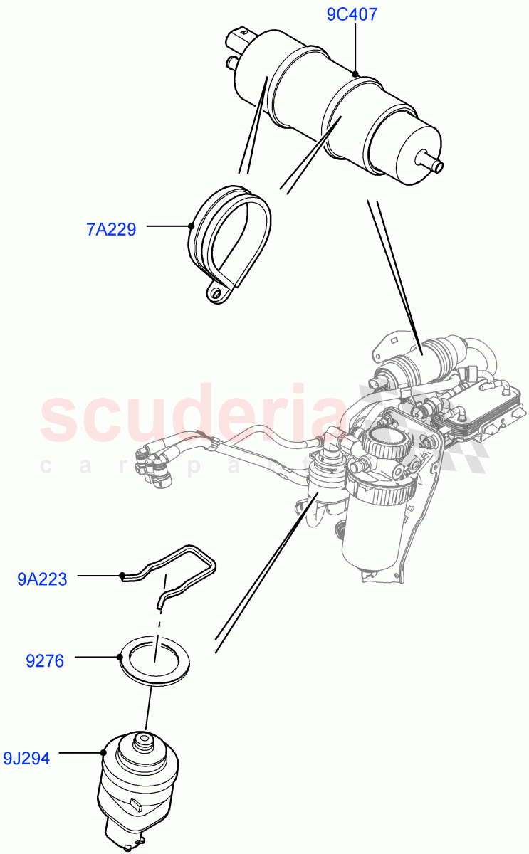 Fuel Pump - In Line (4.4L DOHC DITC V8 Diesel) ((V) FROMBA000001) of Land Rover Land Rover Range Rover (2010-2012) [4.4 DOHC Diesel V8 DITC]