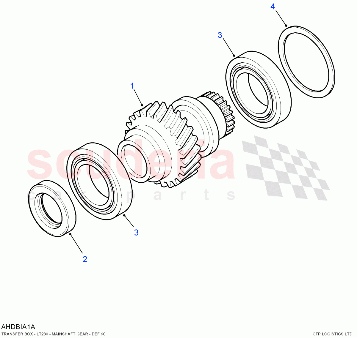 Mainshaft Gear ((V) FROM7A000001) of Land Rover Land Rover Defender (2007-2016)
