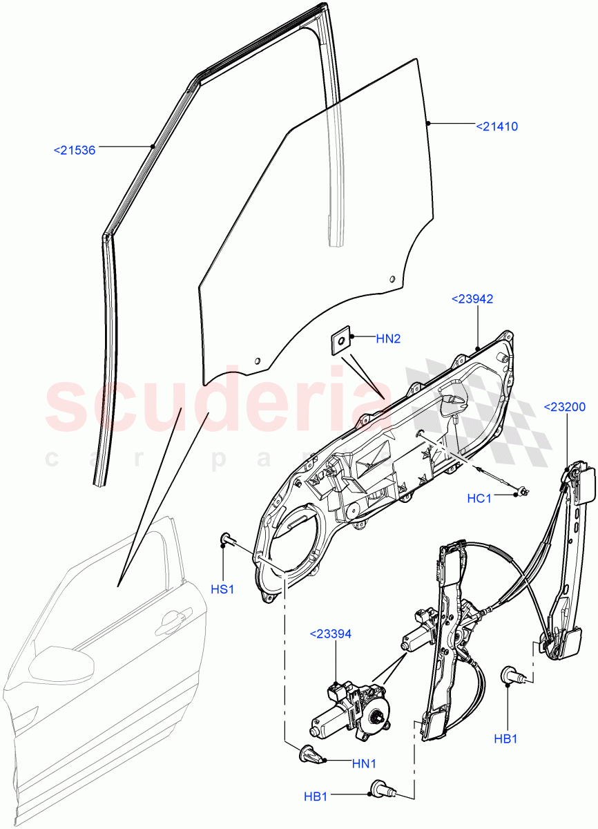 Front Door Glass & Window Controls (Itatiaia (Brazil)) ((V) FROMGT000001) of Land Rover Land Rover Range Rover Evoque (2012-2018) [2.0 Turbo Diesel]
