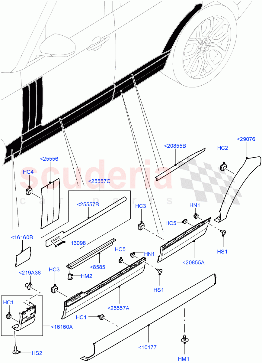 Body Mouldings of Land Rover Land Rover Range Rover (2012-2021) [3.0 I6 Turbo Diesel AJ20D6]