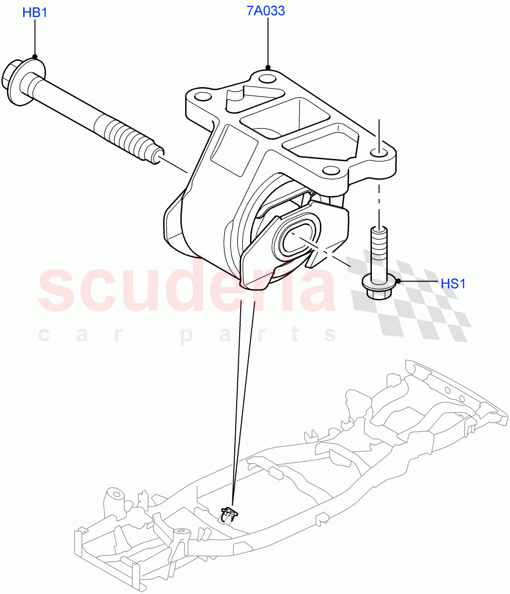 Transmission Mounting ((V) FROMAA000001) of Land Rover Land Rover Range Rover Sport (2010-2013) [3.6 V8 32V DOHC EFI Diesel]