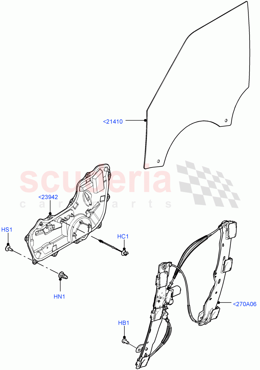 Front Door Glass & Window Controls (Changsu (China)) of Land Rover Land Rover Range Rover Evoque (2019+) [2.0 Turbo Diesel]