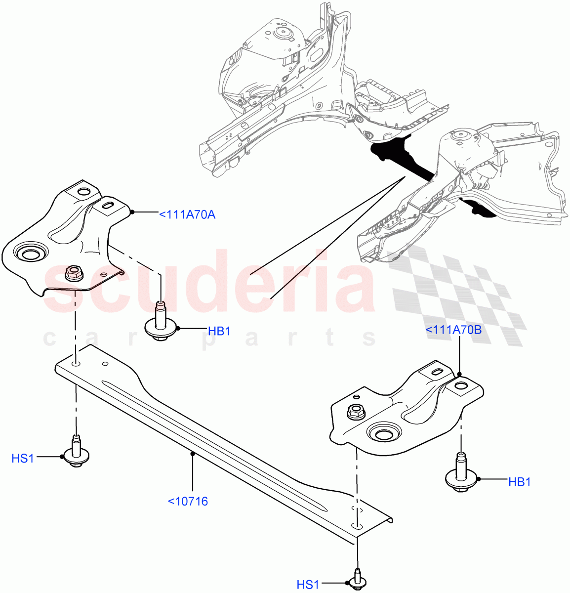 Front Panels, Aprons & Side Members (Crossmember) (Halewood (UK)) of Land Rover Land Rover Discovery Sport (2015+) [2.0 Turbo Petrol GTDI]