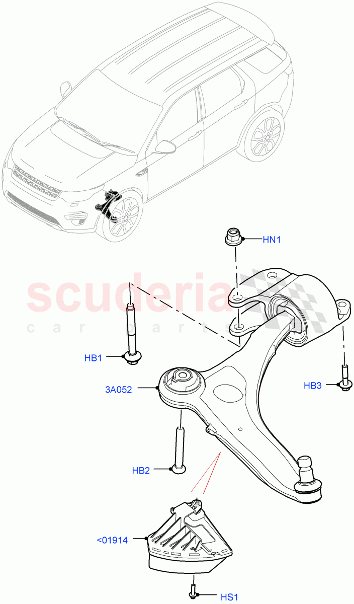 Front Suspension Arms (Halewood (UK)) ((V) FROMLH000001) of Land Rover Land Rover Discovery Sport (2015+) [2.0 Turbo Diesel AJ21D4]