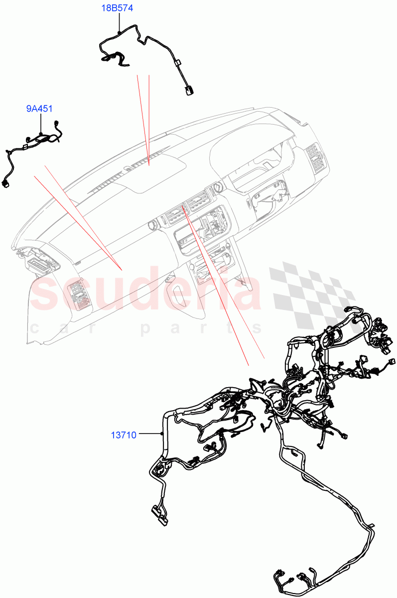 Electrical Wiring - Engine And Dash (Facia) ((V) FROMJA000001, (V) TOJA999999) of Land Rover Land Rover Range Rover (2012-2021) [5.0 OHC SGDI SC V8 Petrol]