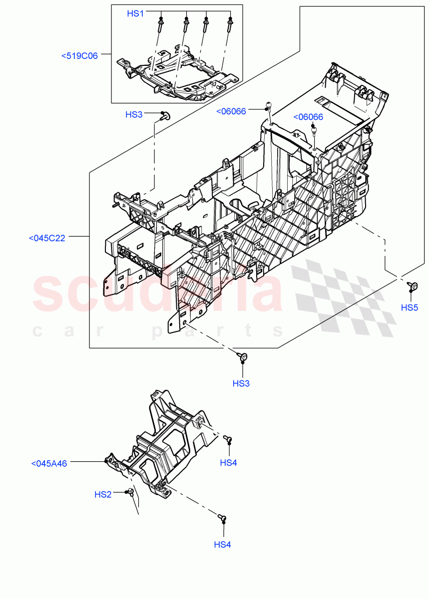 Console - Floor (Internal Components) (Changsu (China)) ((V) FROMEG000001) of Land Rover Land Rover Range Rover Evoque (2012-2018) [2.2 Single Turbo Diesel]