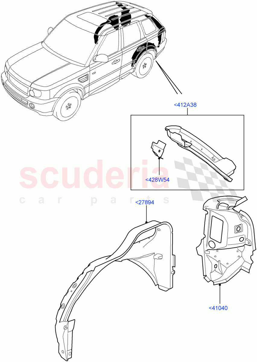 Side Panels - Outer ((V) FROMAA000001) of Land Rover Land Rover Range Rover Sport (2010-2013) [5.0 OHC SGDI SC V8 Petrol]