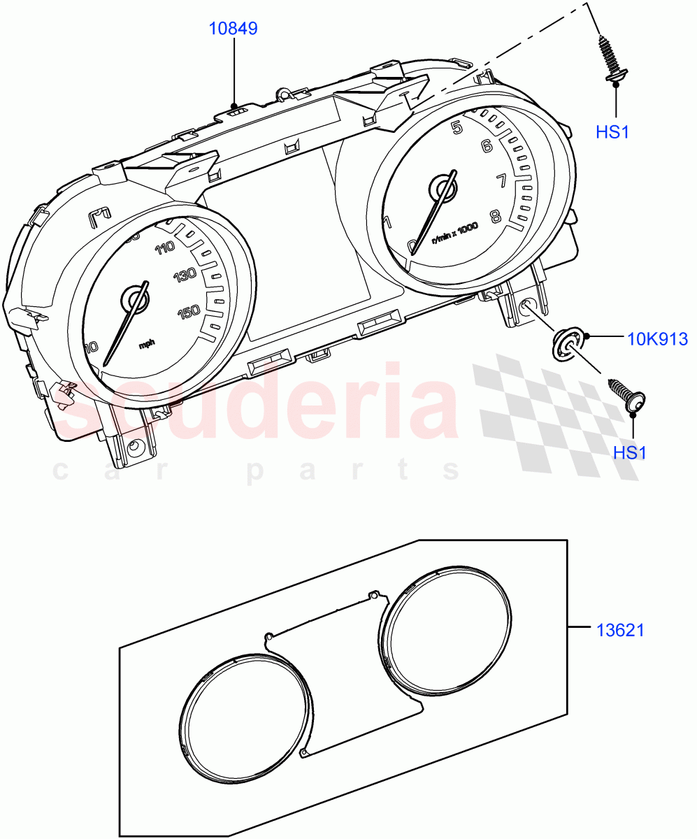 Instrument Cluster (Partial TFT/LCD Instrument Cluster) ((V) TOHA999999) of Land Rover Land Rover Range Rover Sport (2014+) [3.0 DOHC GDI SC V6 Petrol]