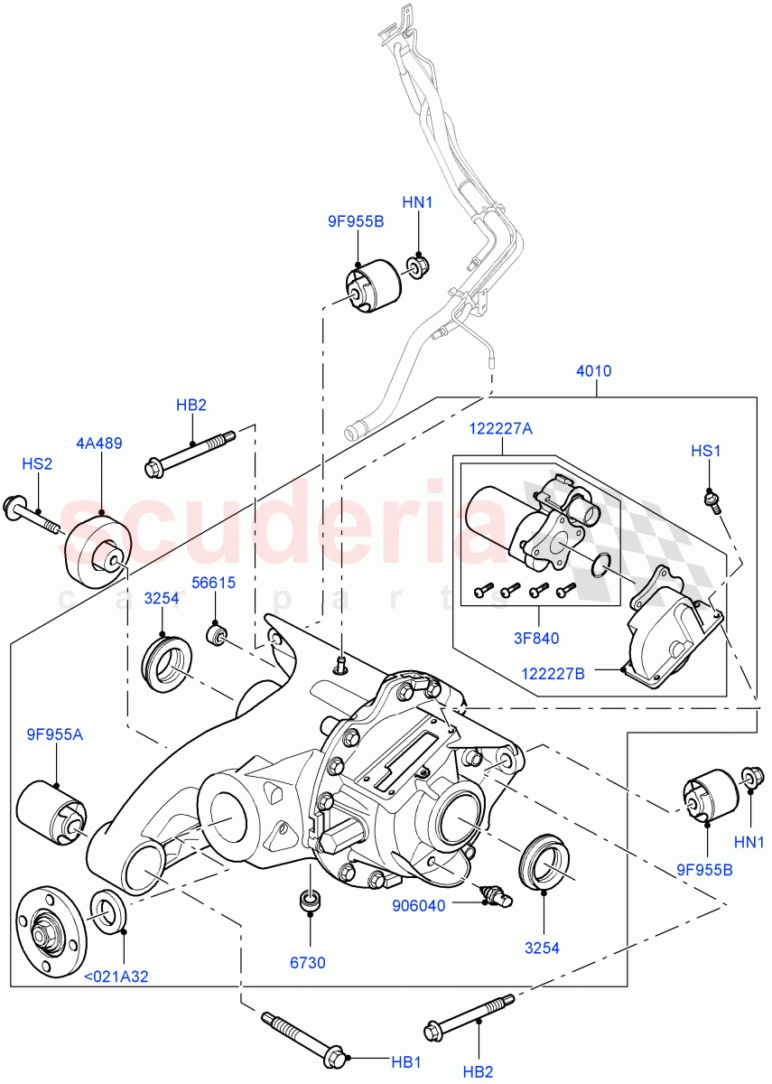 Rear Axle ((V) FROMAA000001) of Land Rover Land Rover Range Rover Sport (2010-2013) [5.0 OHC SGDI NA V8 Petrol]