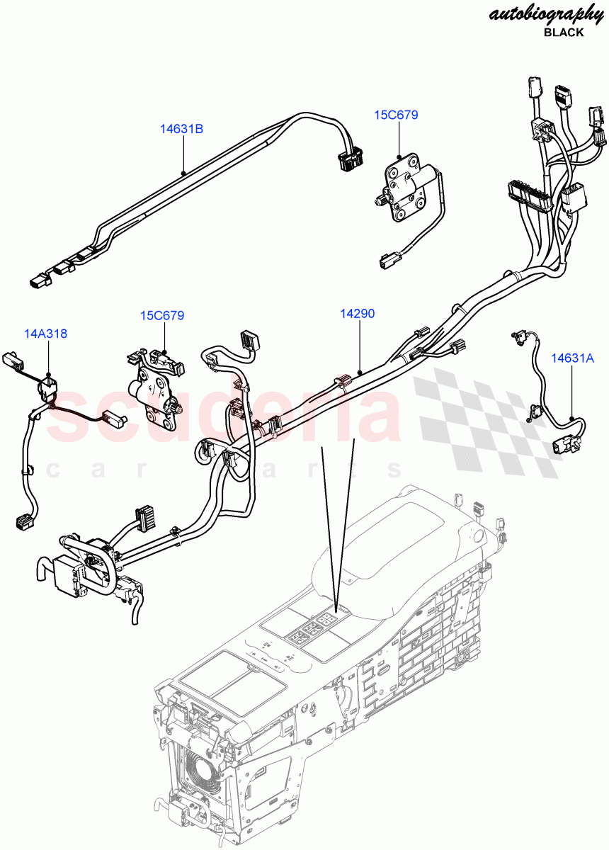 Electrical Wiring - Engine And Dash (Console) (Console Deployable Tables) ((V) FROMEA000001, (V) TOHA999999) of Land Rover Land Rover Range Rover (2012-2021) [5.0 OHC SGDI NA V8 Petrol]