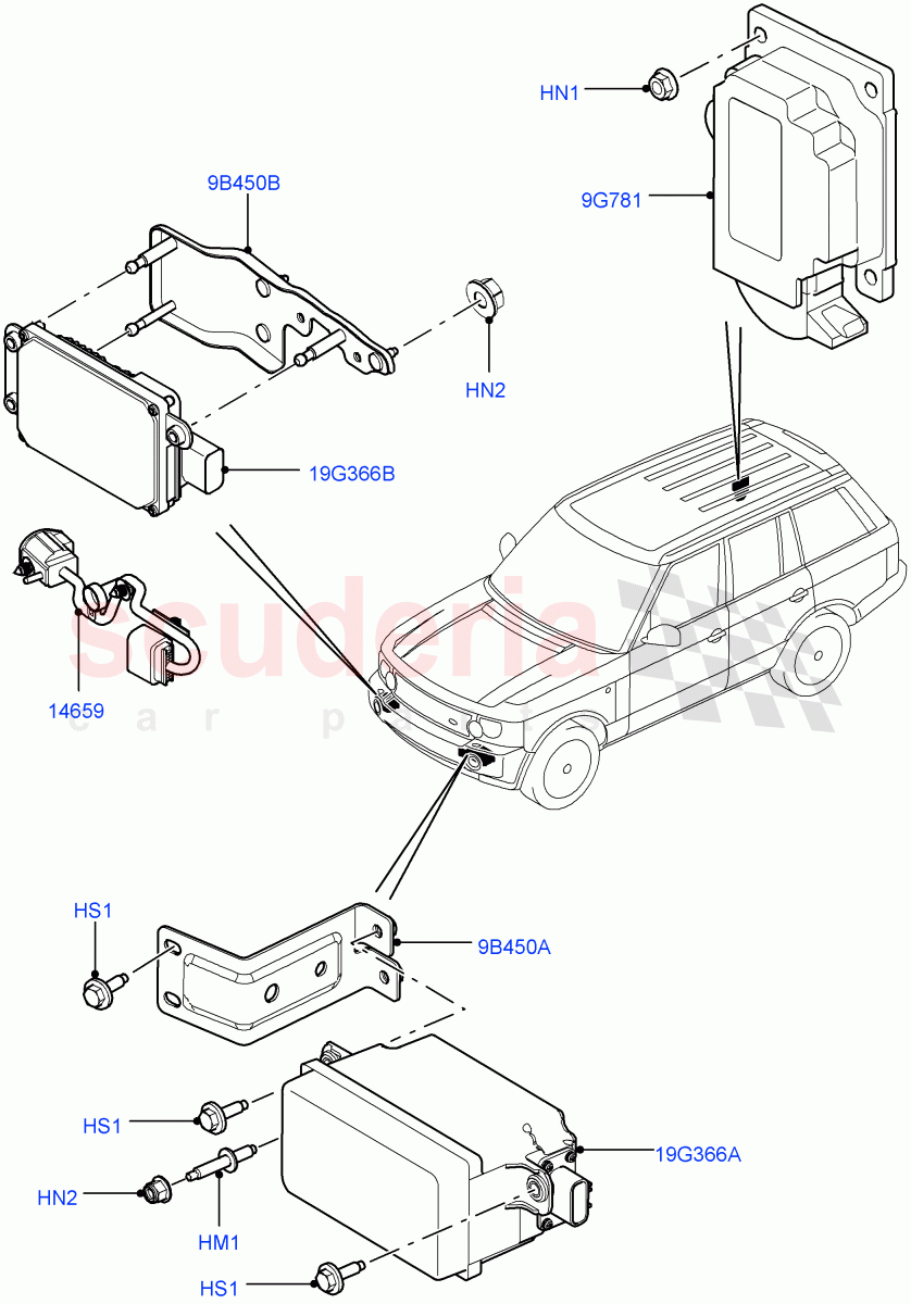 Speed Control (5.0L OHC SGDI SC V8 Petrol - AJ133, With Adaptive Speed Control) ((V) FROMAA000001) of Land Rover Land Rover Range Rover (2010-2012) [5.0 OHC SGDI SC V8 Petrol]