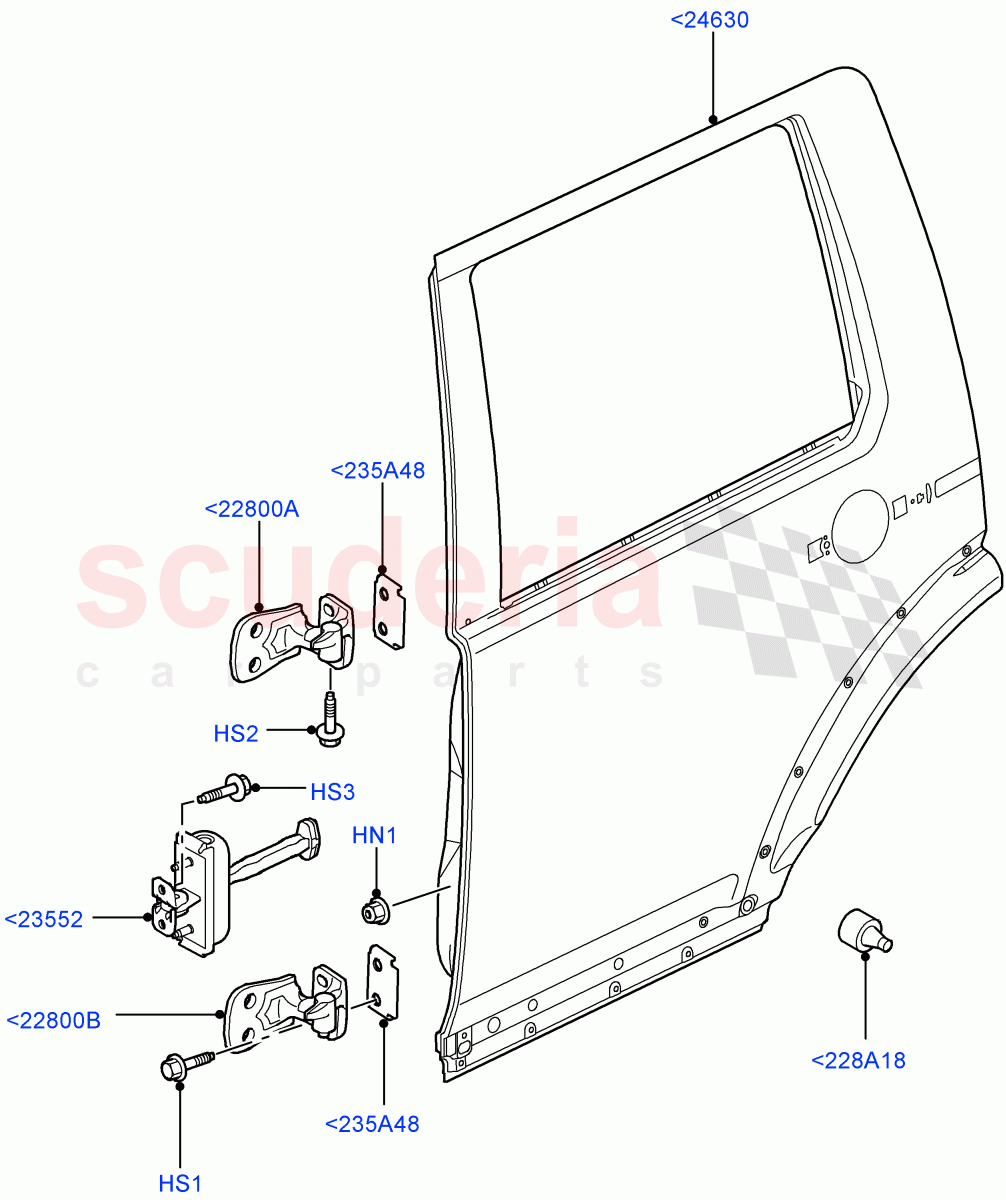 Rear Doors, Hinges & Weatherstrips (Door And Fixings) ((V) FROMAA000001) of Land Rover Land Rover Discovery 4 (2010-2016) [2.7 Diesel V6]