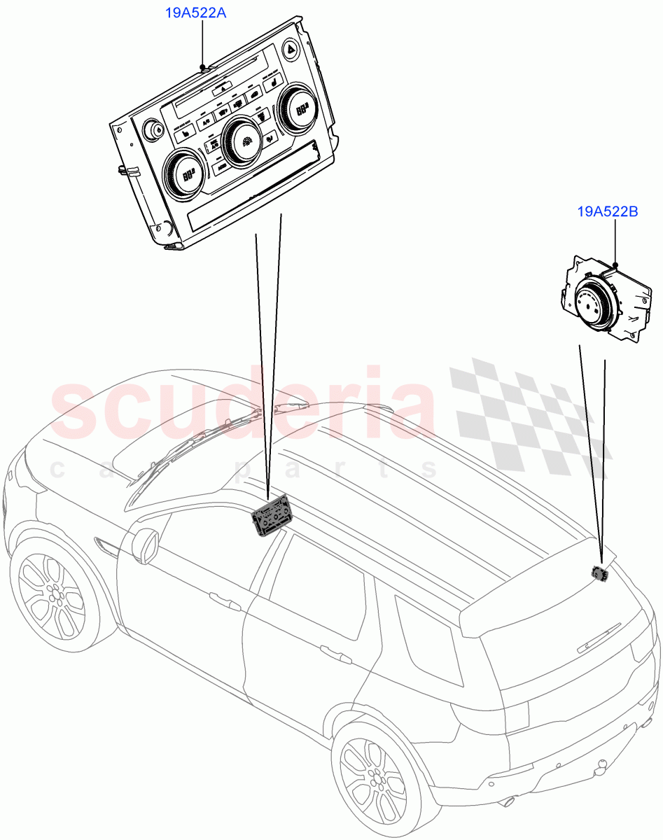 Heater & Air Conditioning Controls (Itatiaia (Brazil)) ((V) FROMGT000001) of Land Rover Land Rover Discovery Sport (2015+) [2.0 Turbo Diesel]