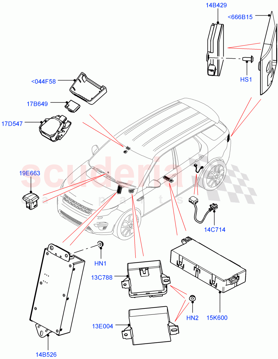 Vehicle Modules And Sensors (Itatiaia (Brazil)) ((V) FROMGT000001) of Land Rover Land Rover Discovery Sport (2015+) [2.0 Turbo Petrol AJ200P]