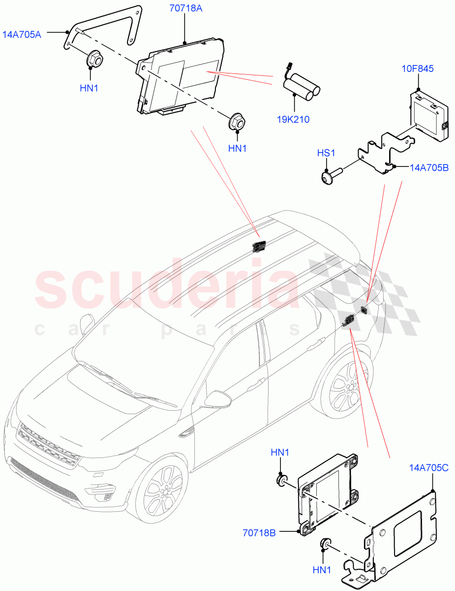 Telematics (Changsu (China)) ((V) FROMHG347884) of Land Rover Land Rover Discovery Sport (2015+) [2.0 Turbo Diesel AJ21D4]