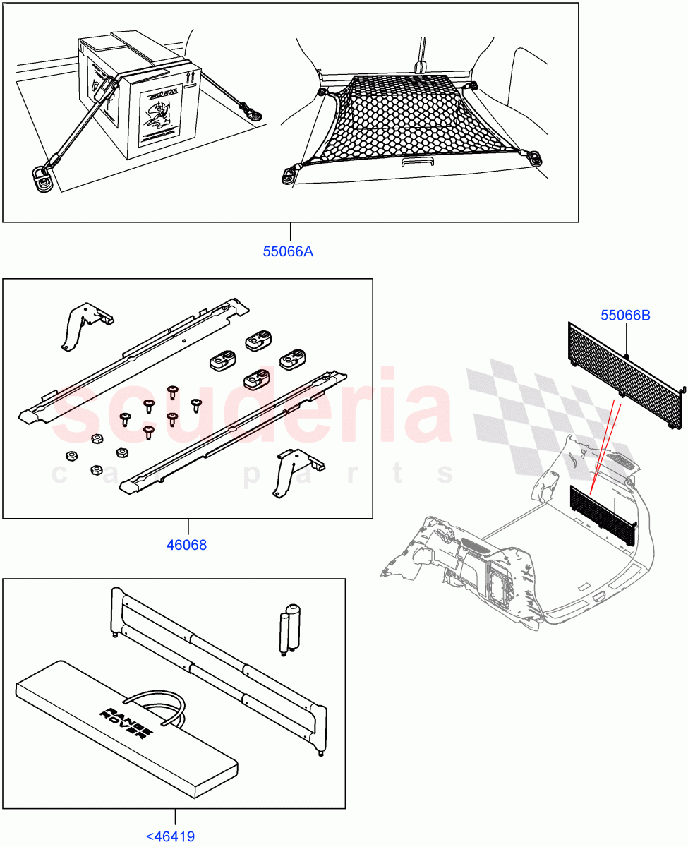 Load Retention Systems (Accessory) of Land Rover Land Rover Range Rover (2012-2021) [3.0 I6 Turbo Petrol AJ20P6]