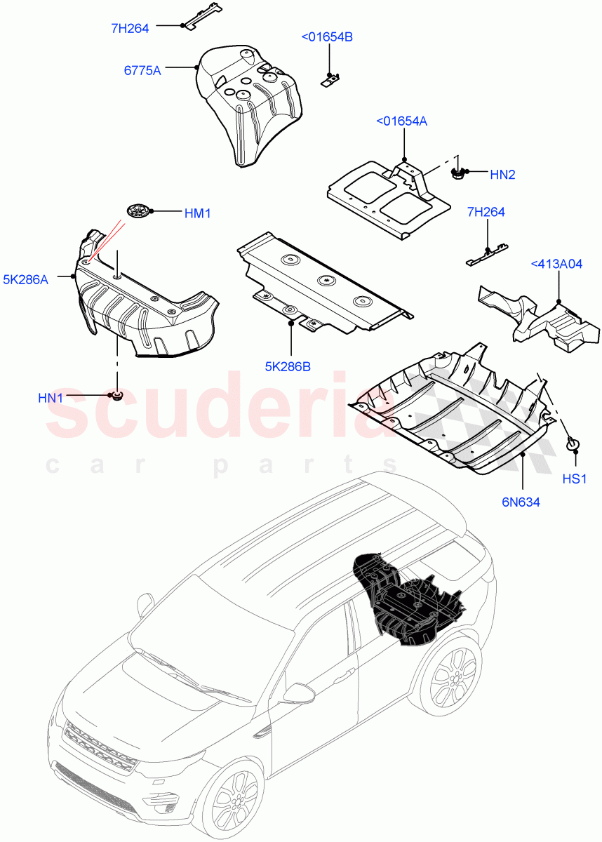 Splash And Heat Shields (Body, Rear Section) (Changsu (China)) ((V) FROMKG446857) of Land Rover Land Rover Discovery Sport (2015+) [2.0 Turbo Diesel AJ21D4]